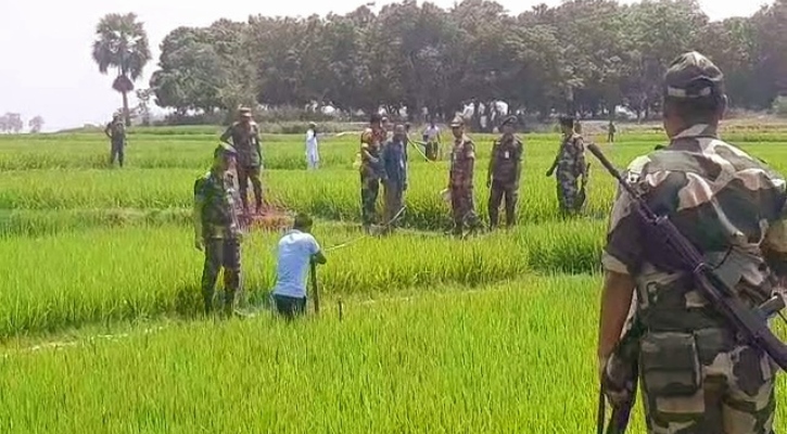 নওগাঁ সীমান্তে ৭৫ শতাংশ জমি ফিরে পেল বাংলাদেশ